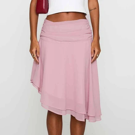 Princess Polly Evanescence Asymmetric Mid Length Skirt