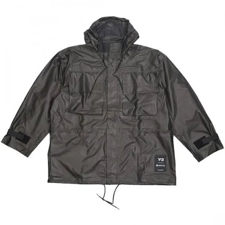Adidas Y-3 Men Gore Tex Hooded Utility Jacket (gray / ash)