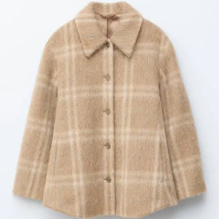 & Other Stories Checked Wool Shirt Jacket