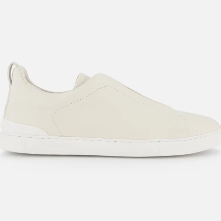 Zegna Men's Secondskin Triple Stitch Sneakers