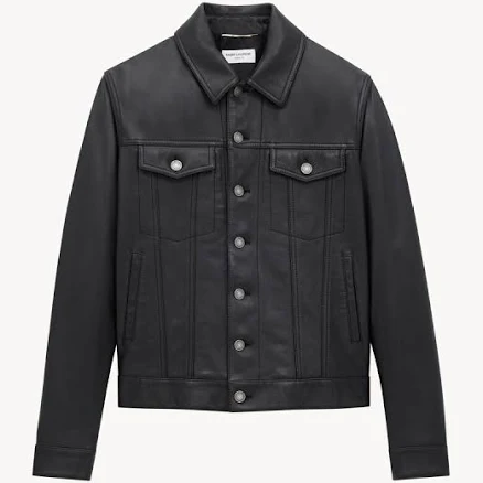 Saint Laurent Men's Lambskin Denim Jacket