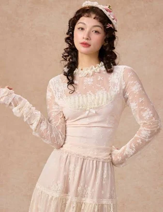 Victorian Lace Ruffle Top
