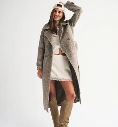 Abercrombie & Fitch Women's Carrie Wool-Blend Trench Coat