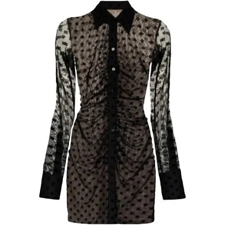 MISBHV Black Mesh Monogram Shirt