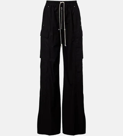 Rick Owens, DRKSHDW Jumbo Belas cotton cargo pants, Women, Black, US 4, Pants