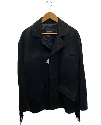 Coach Other Suede Coat With Fringe M Blk Cs227 Used