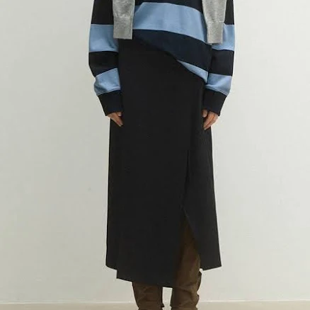 Atelier Nain UNBALANCE SEMI WRAP SKIRT