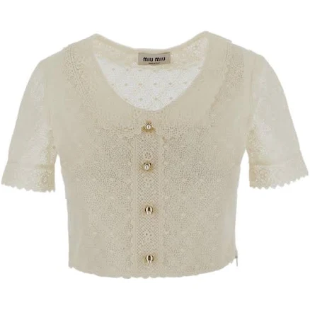 Miu Miu Lace crop top