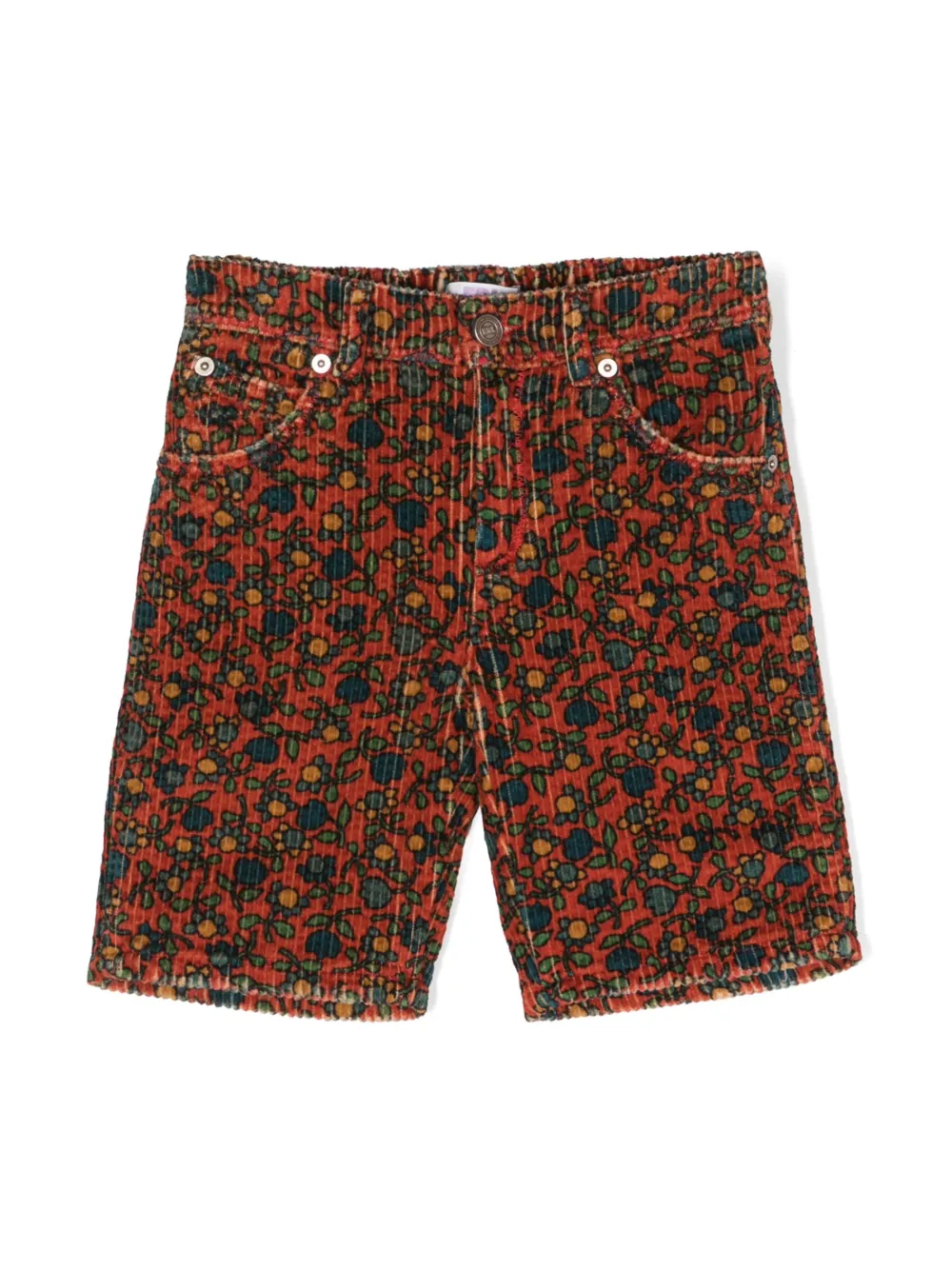Floral-print Corduroy Shorts