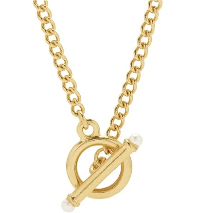 Brook & York Stella Imitation Pearl Toggle Chain Necklace