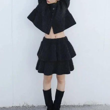 Boucle Ruffle Skirt