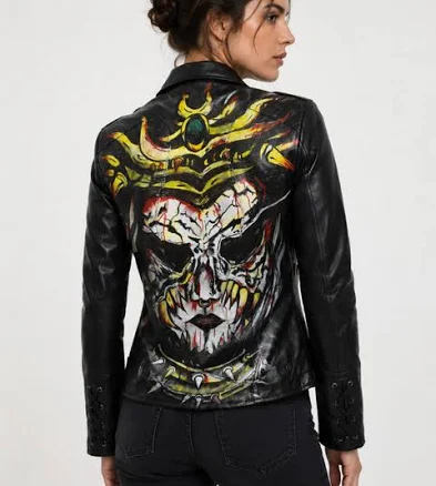Devil Face Leather Jacket