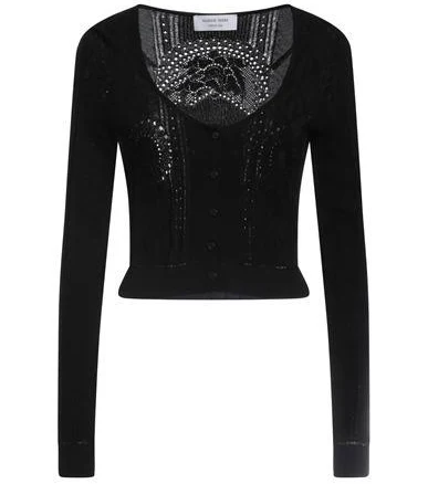 Marine Serre Women's Pointelle Knitted Crop Cardigan