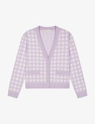 MAJE - Checked jacquard knit cardigan