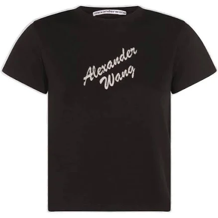 Alexander Wang Shrunken Tee W/Hotfix Logo
