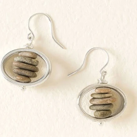 River Stone Balance Earrings