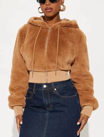 Fashion Nova Women's Keep Me Warm Faux Fur Jacket