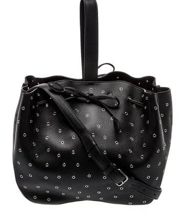 Alaïa Leather Bucket Bag in Black