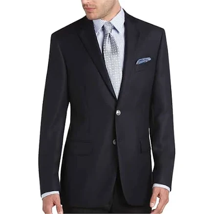 Joseph Abboud Men's Modern Fit 100% Wool Blazer , Navy / Blue - Size: 38 Regular