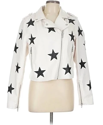 Blanknyc Women's Faux Leather Moto Jacket with Star Patch