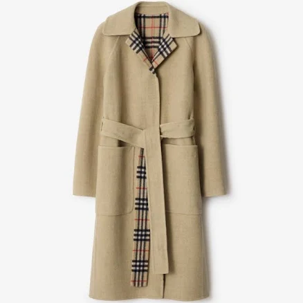 Burberry Women's Reversible Wool Wrap Coat