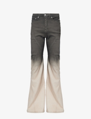 RICK OWENS - Belt-loop gradient-design regular-fit stretch-denim jeans