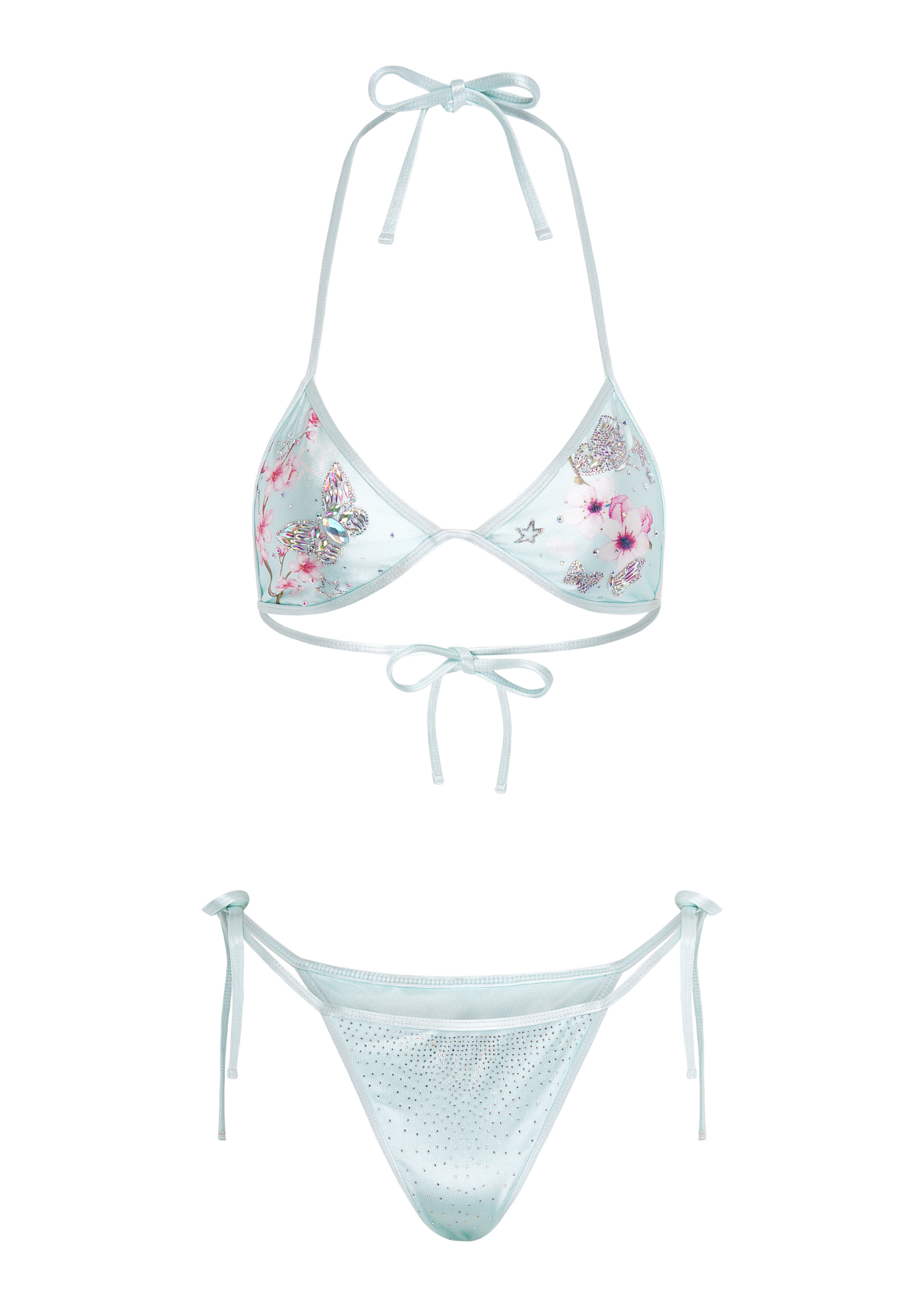 Butterfly Bikini In Aqua Blue