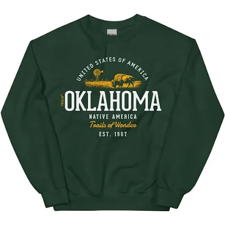 Treaja Vintage-Looking Oklahoma Sweatshirt