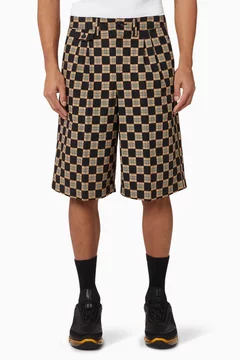 Chequer Jacquard Tailored Shorts