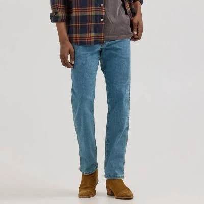 Wrangler Men's Relaxed Fit Stretch Straight Jeans