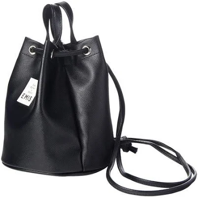 Emis Leather Mini Back Pack-Black