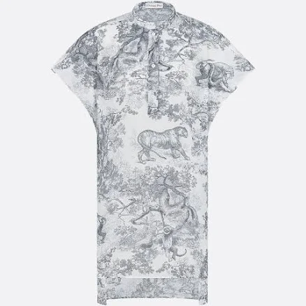 DIOR Women's Dioriviera Cap Sleeve Cotton Muslin Blouse