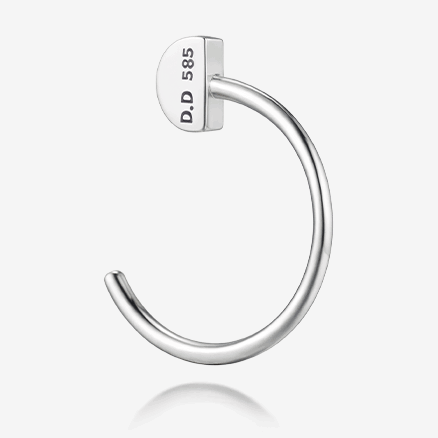Signature. D One-sided Gold Earring