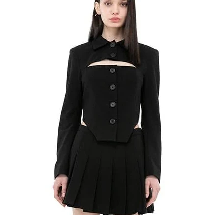 itzavibe Women's Cut Out Short Jacket
