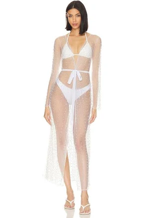 Beach Bunny Late Nights Pearl Mesh Cardigan