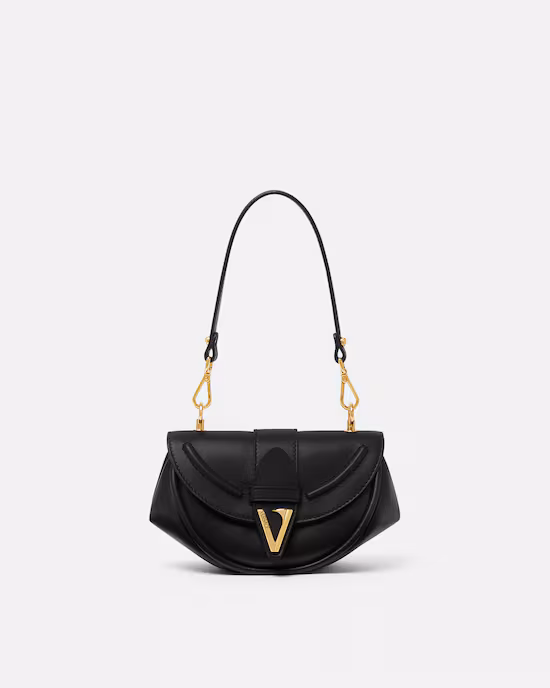 Virtus Flap Shoulder Bag Quilted Leather Small