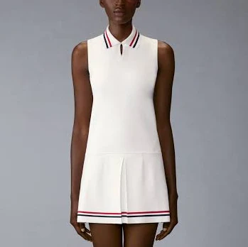 Women's Stretch Viscose Rwb Stripe Mini Tennis Dress