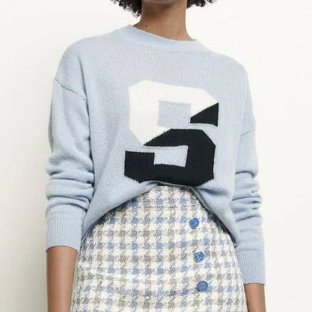 Sandro Women's Calia Houndstooth Tweed Skirt
