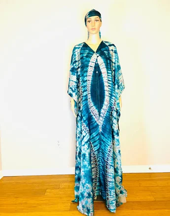 Mary Adire Ankara Long Dress