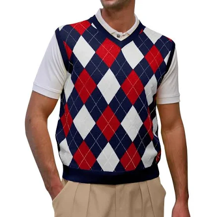 Golf Knickers Men's Argyle Sweater Vest