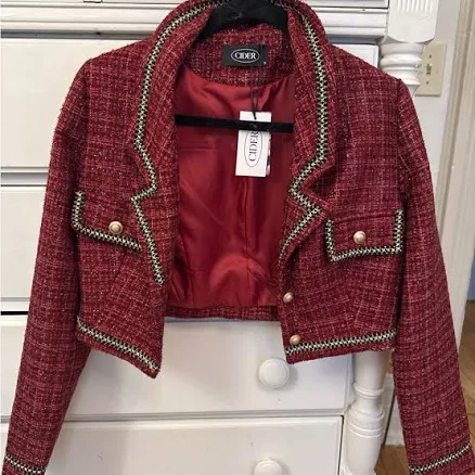 Cropped Tweed Blazer