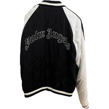 Palm Angels Black Quilted Bomber Jacket M International