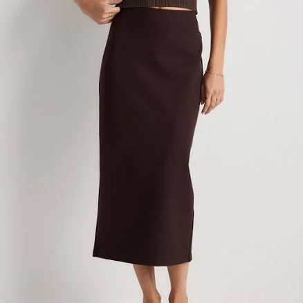 Quince Women's Ultra-Stretch Ponte Maxi Pencil Skirt
