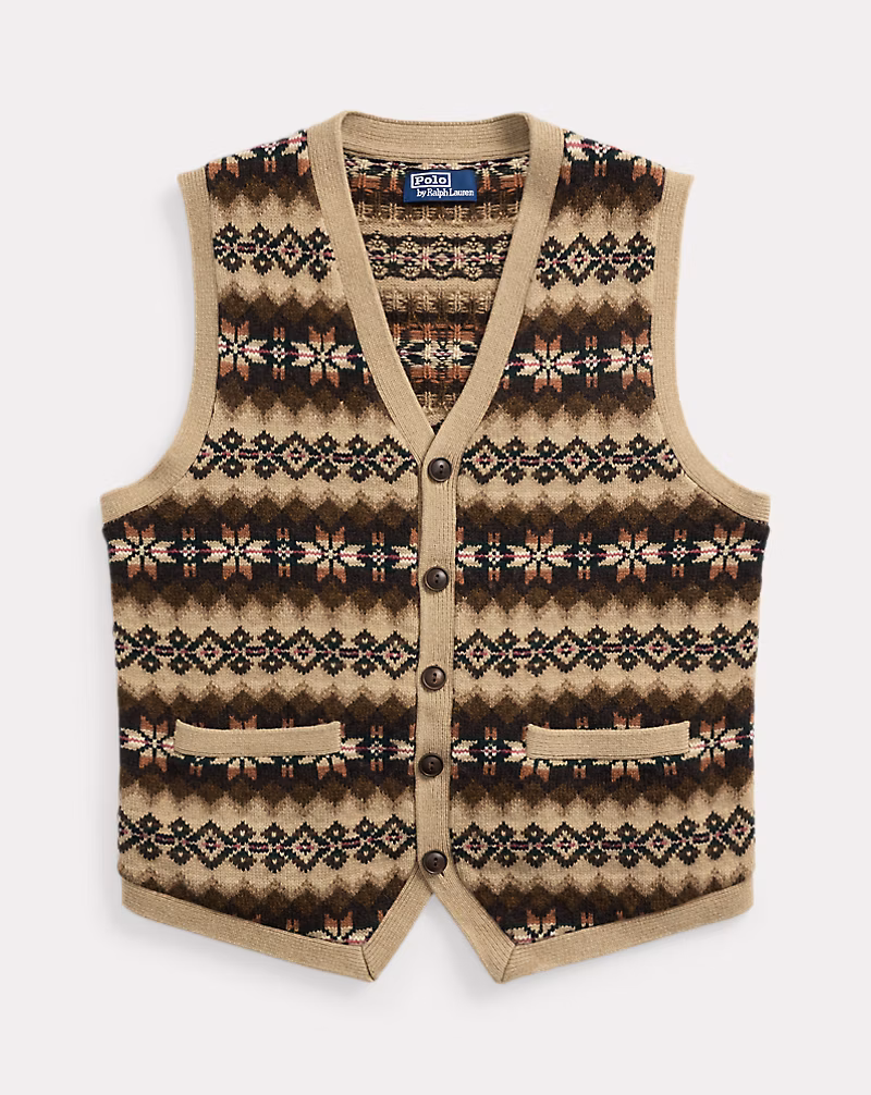 Fair Isle Wool Sweater Vest