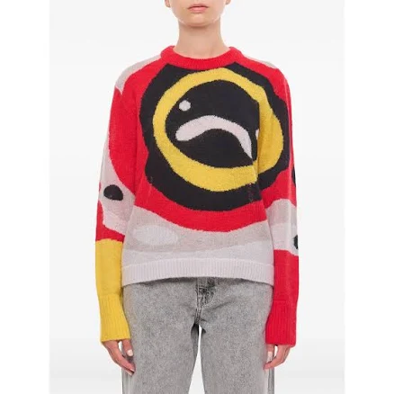 Charles Jeffrey Women's Abstract-Print Crew-neck Sweater