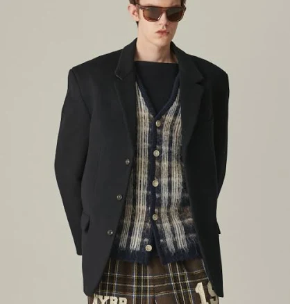 BEYOND CLOSET 90s Revival Cashmere Blend Tailored Jacket
