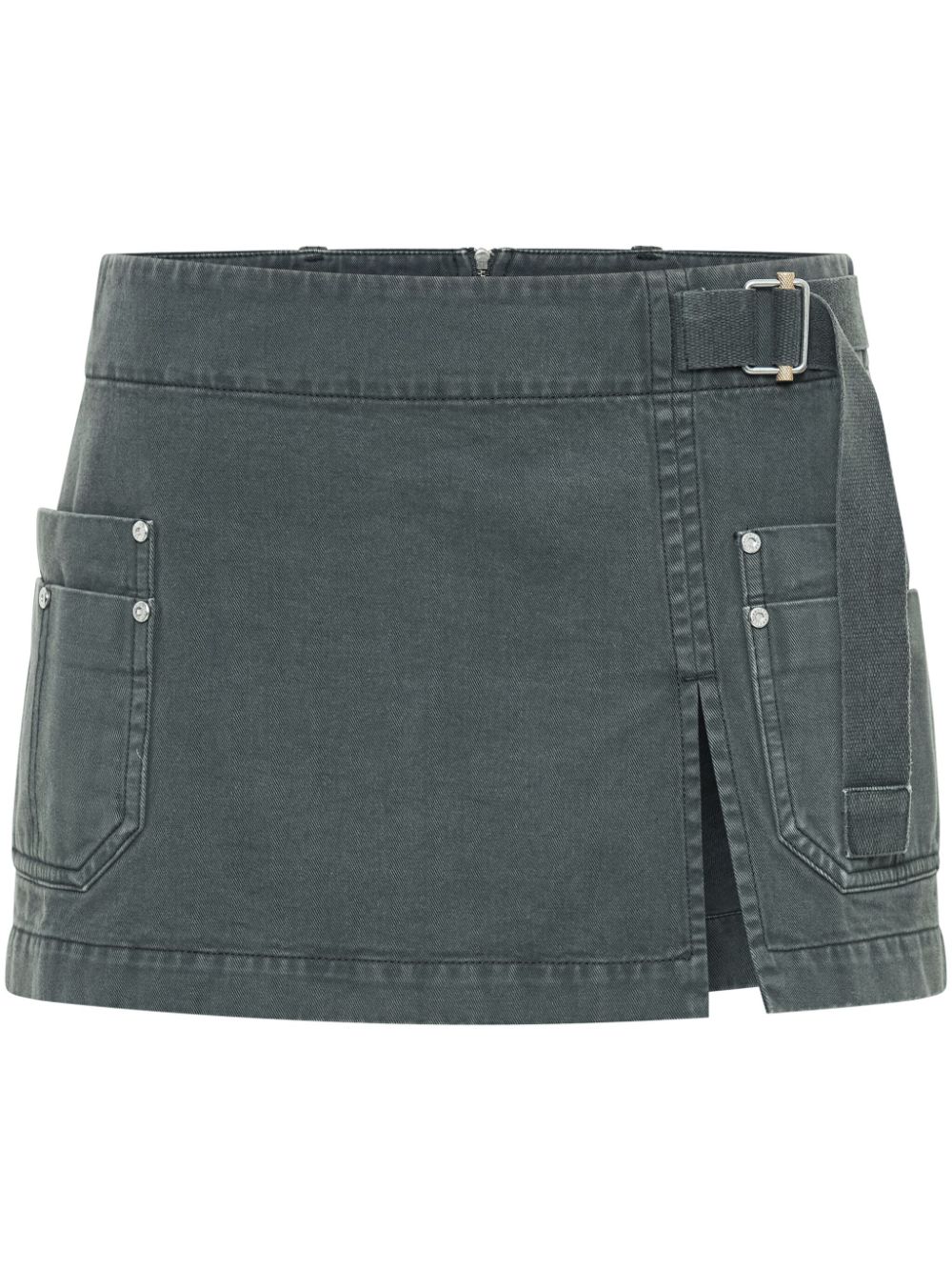 Aviator-pocket Miniskirt
