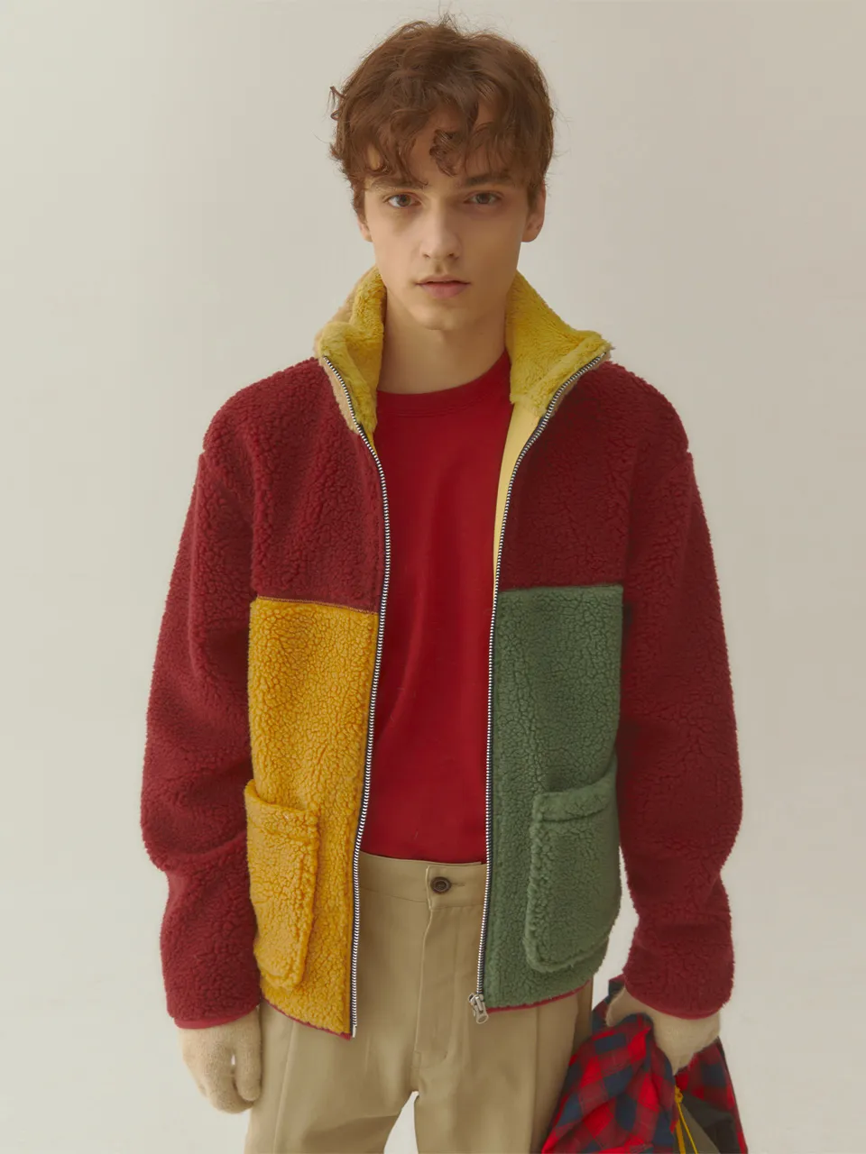 Color Block Fleece Jacket