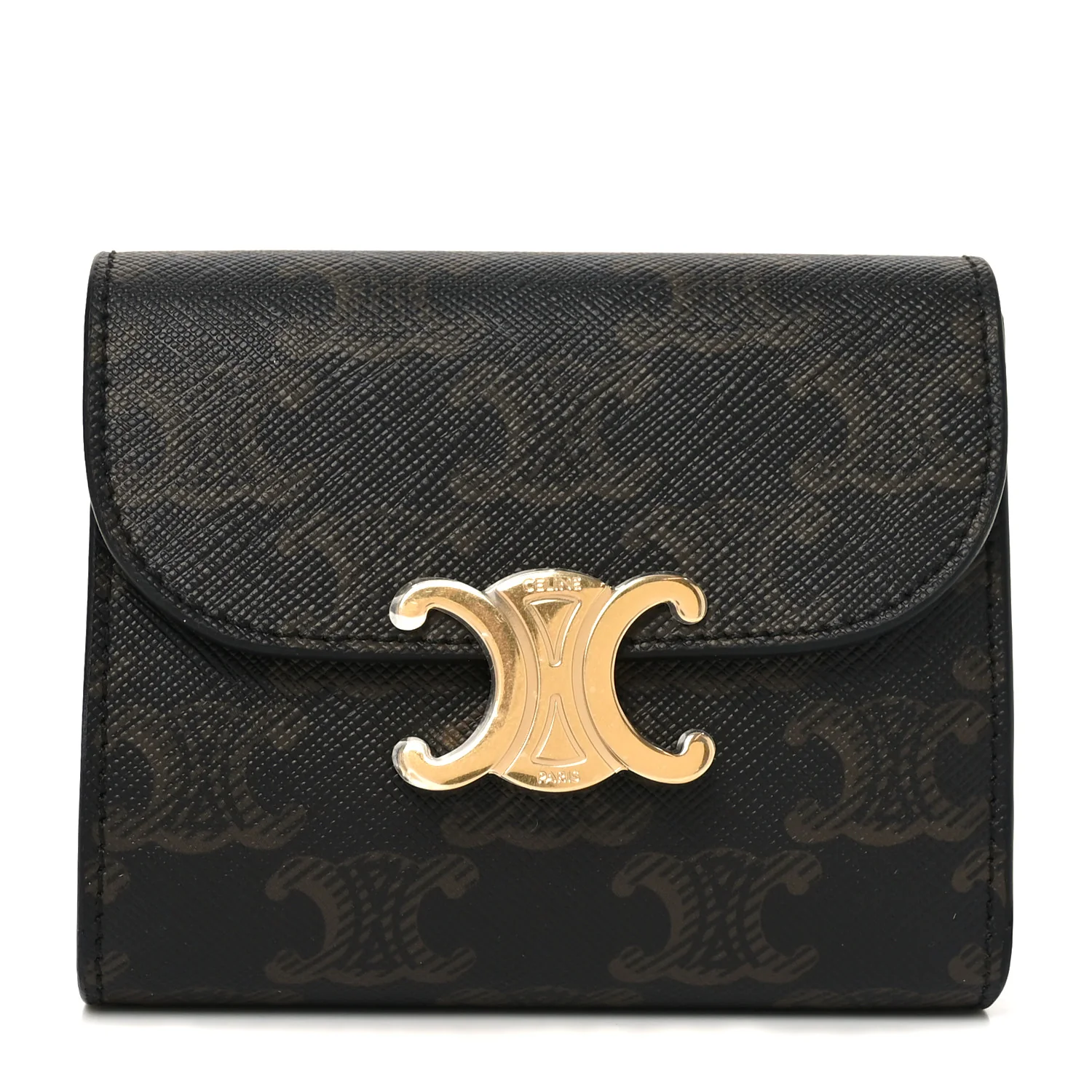 Small Triomphe Wallet In Triomphe Canvas