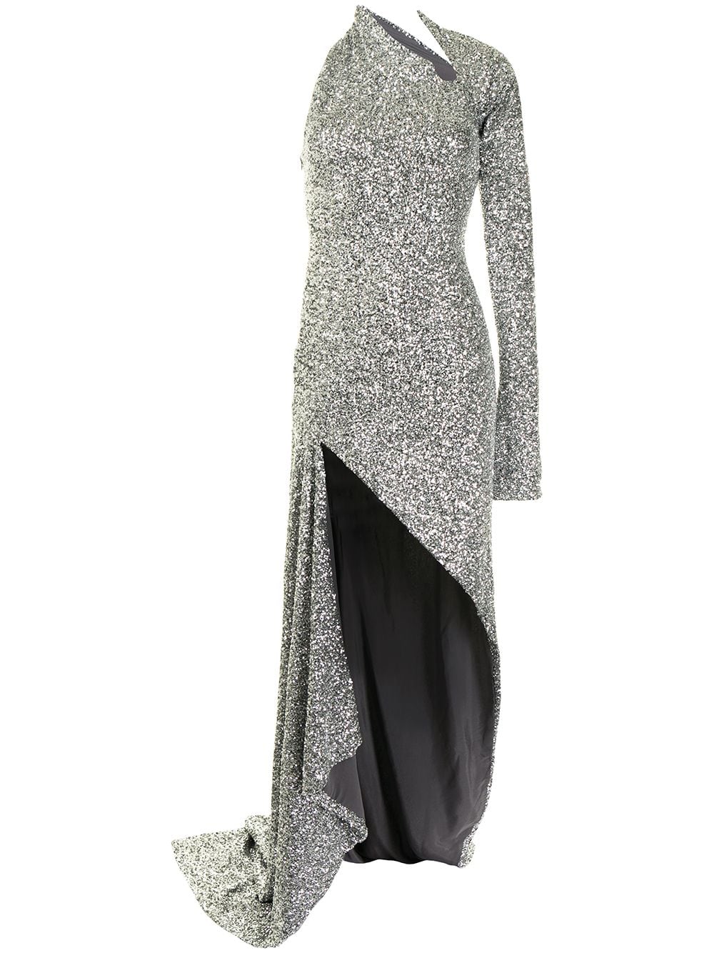 Sequin Sliced Gown